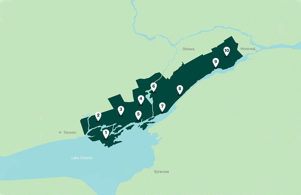 RTO9 Destinations Map